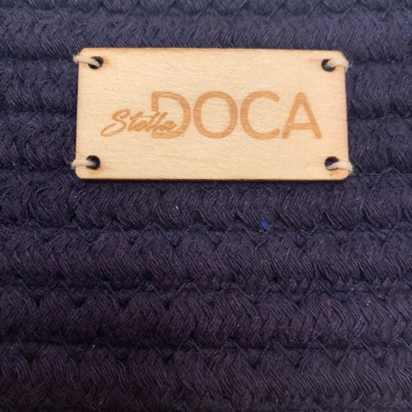 Stella Doca Paper straw blue beach bag - Picture 3 of 9